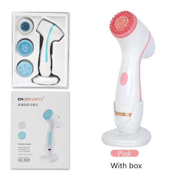 NEW Cleansing Brush Sonic Nu Face Rotating Cleansing Brush Galvanica Facial Spa System Can Deeply Clean and Remove Blackheads