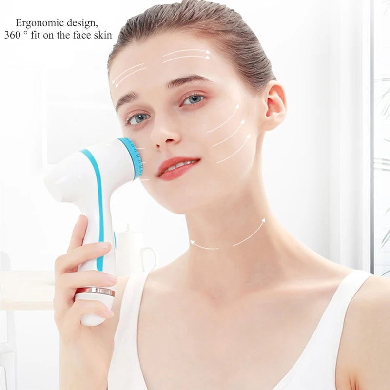 NEW Cleansing Brush Sonic Nu Face Rotating Cleansing Brush Galvanica Facial Spa System Can Deeply Clean and Remove Blackheads