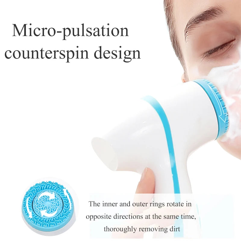 NEW Cleansing Brush Sonic Nu Face Rotating Cleansing Brush Galvanica Facial Spa System Can Deeply Clean and Remove Blackheads