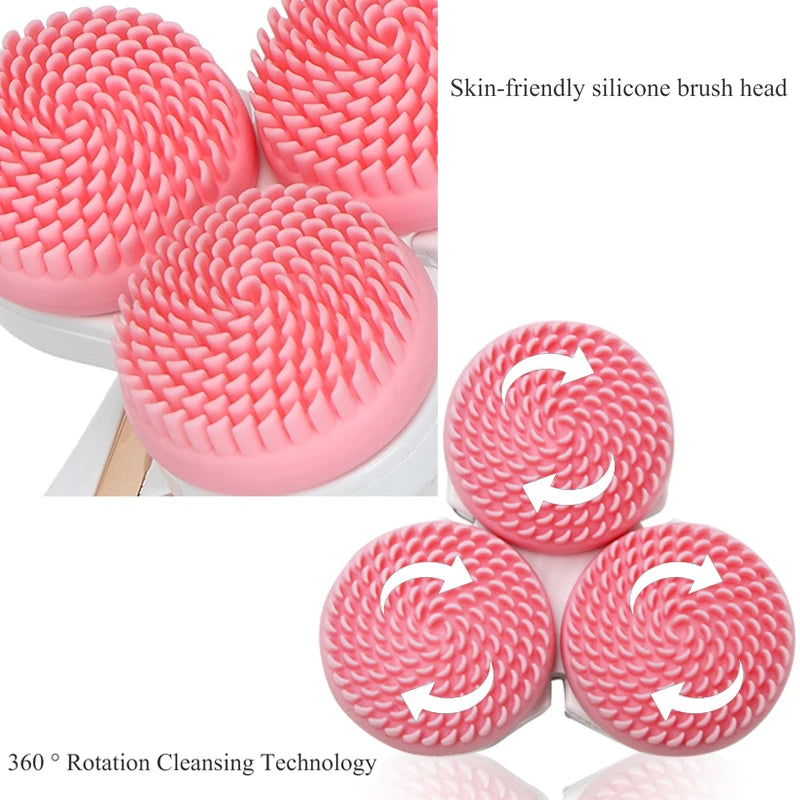 NEW Cleansing Brush Sonic Nu Face Rotating Cleansing Brush Galvanica Facial Spa System Can Deeply Clean and Remove Blackheads