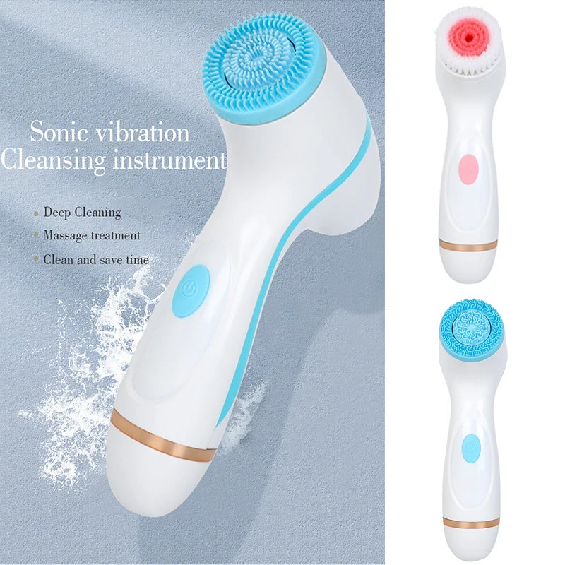 NEW Cleansing Brush Sonic Nu Face Rotating Cleansing Brush Galvanica Facial Spa System Can Deeply Clean and Remove Blackheads