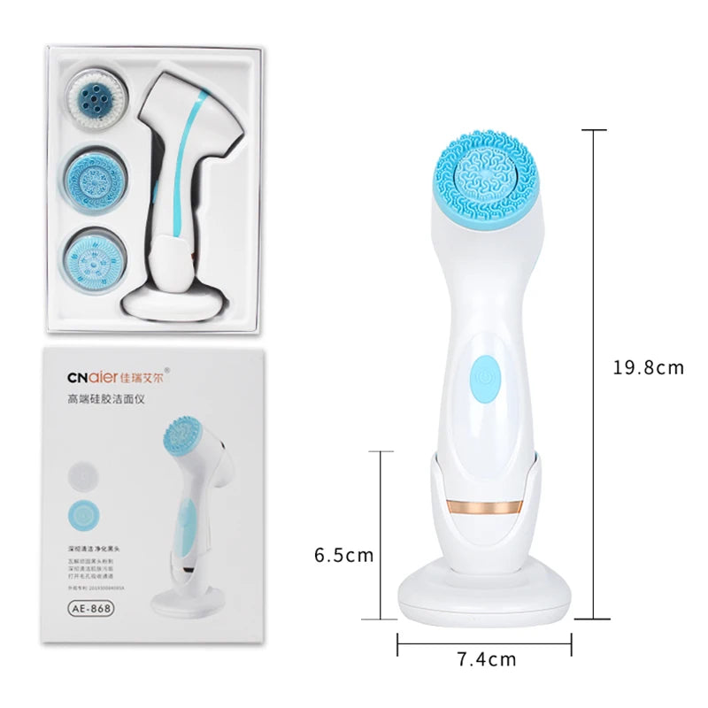 NEW Cleansing Brush Sonic Nu Face Rotating Cleansing Brush Galvanica Facial Spa System Can Deeply Clean and Remove Blackheads