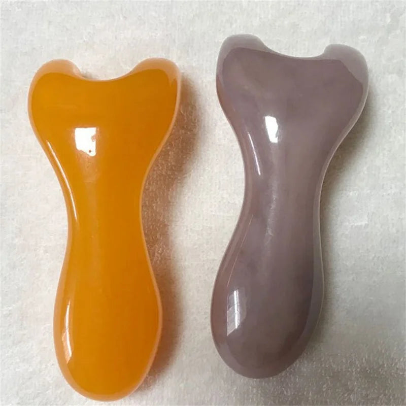 Natural Rose Quartz Stone Gua sha Face,Neck Body Gua Sha Board Massager