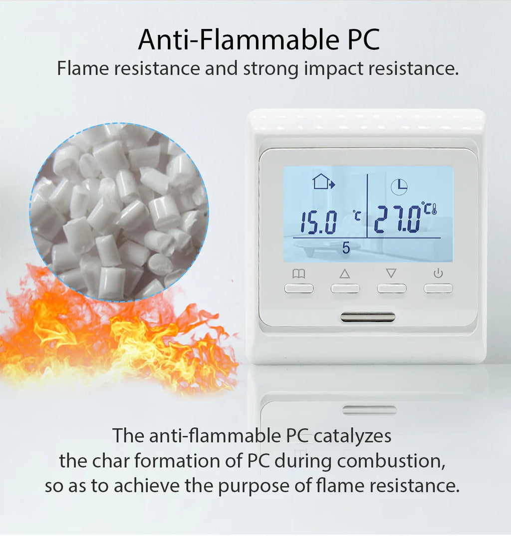 Intelligent Floor Heating Thermostat 100V-240V 3A 16A with WiFi Connectivity for Remote Temperature Control and Smart Scheduling
