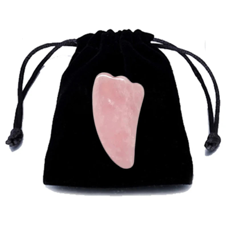 Rose Quartz Gua Sha Board Natural Jade Gouache Scraper Massager Facial Lifting SPA Acupuncture Skin Care Anti-Aging Beauty Tool