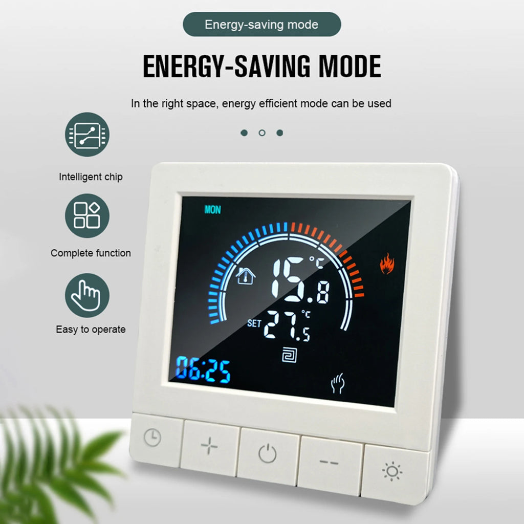 Intelligent Thermostat Wall Thermostat Programmable Digital Thermostat Floor Underfloor Temperature Controller LCD Color Screen