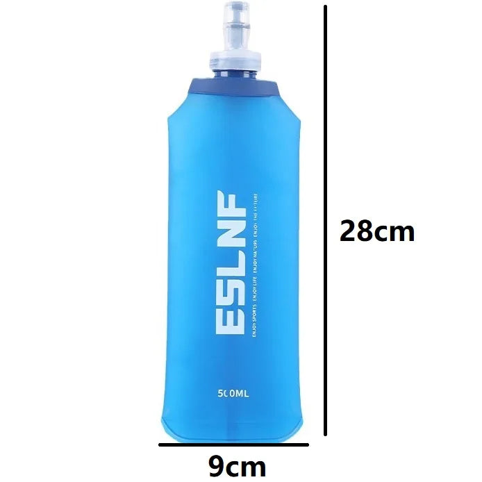 Running Bottle 500ml Soft Flask Silicone Water Bottle Gourde Running Soft Water Bottle YDSH02