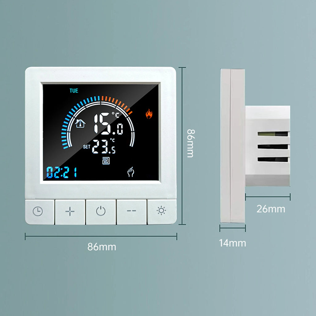 Intelligent Thermostat Wall Thermostat Programmable Digital Thermostat Floor Underfloor Temperature Controller LCD Color Screen