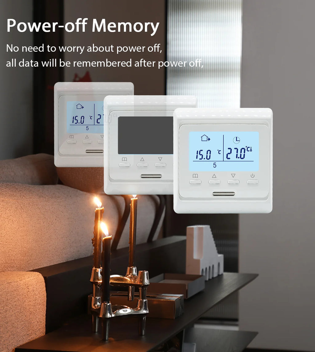 Intelligent Floor Heating Thermostat 100V-240V 3A 16A with WiFi Connectivity for Remote Temperature Control and Smart Scheduling