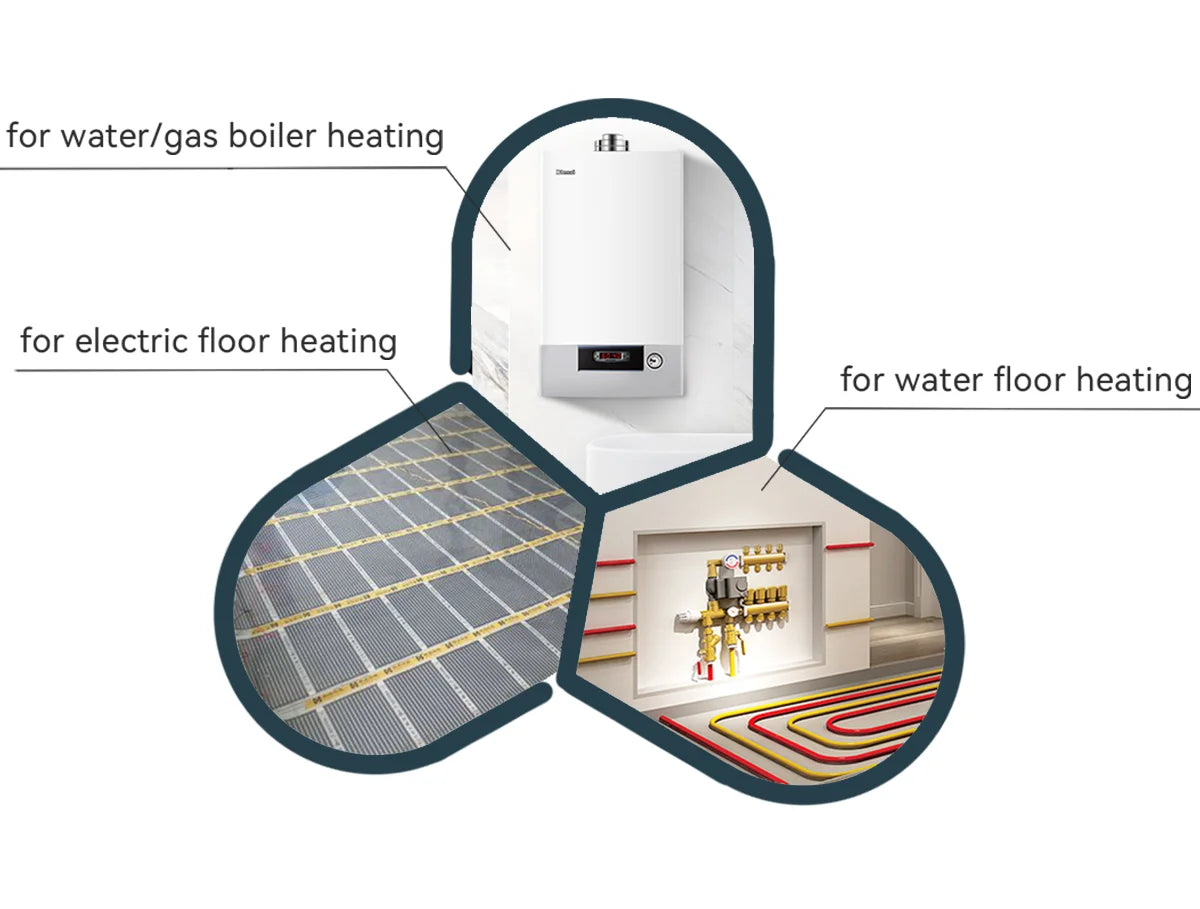 Intelligent Floor Heating Thermostat 100V-240V 3A 16A with WiFi Connectivity for Remote Temperature Control and Smart Scheduling