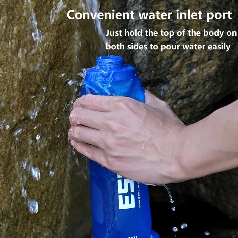 Running Bottle 500ml Soft Flask Silicone Water Bottle Gourde Running Soft Water Bottle YDSH02