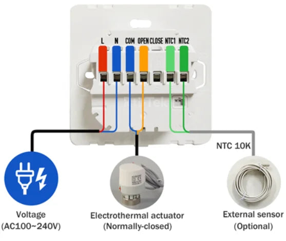 Intelligent Floor Heating Thermostat 100V-240V 3A 16A with WiFi Connectivity for Remote Temperature Control and Smart Scheduling