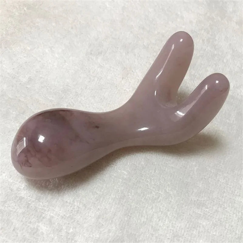 Natural Rose Quartz Stone Gua sha Face,Neck Body Gua Sha Board Massager