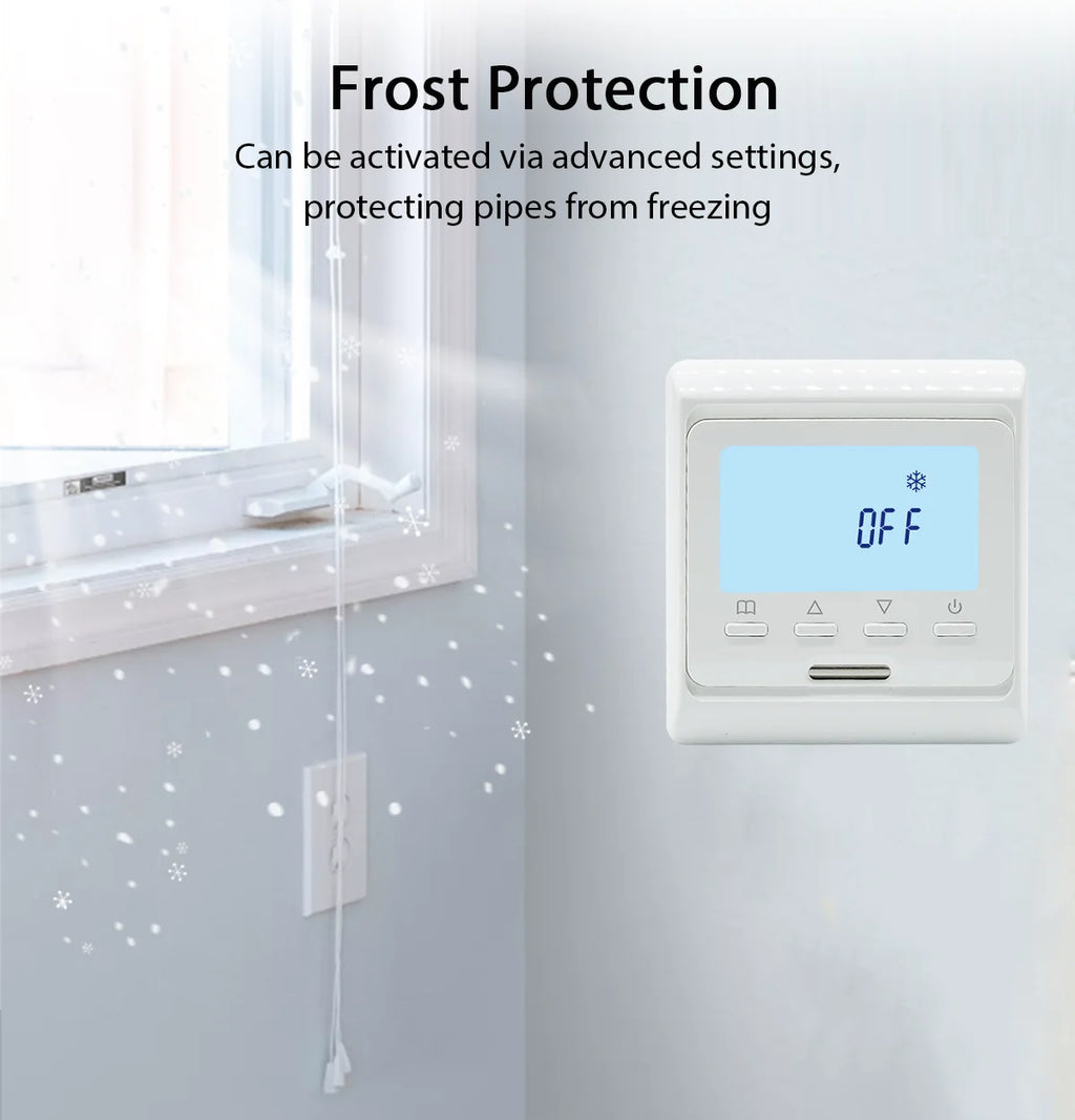 Intelligent Floor Heating Thermostat 100V-240V 3A 16A with WiFi Connectivity for Remote Temperature Control and Smart Scheduling