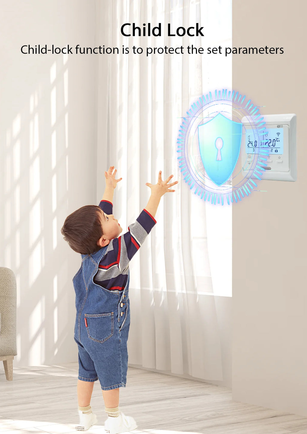 Intelligent Floor Heating Thermostat 100V-240V 3A 16A with WiFi Connectivity for Remote Temperature Control and Smart Scheduling