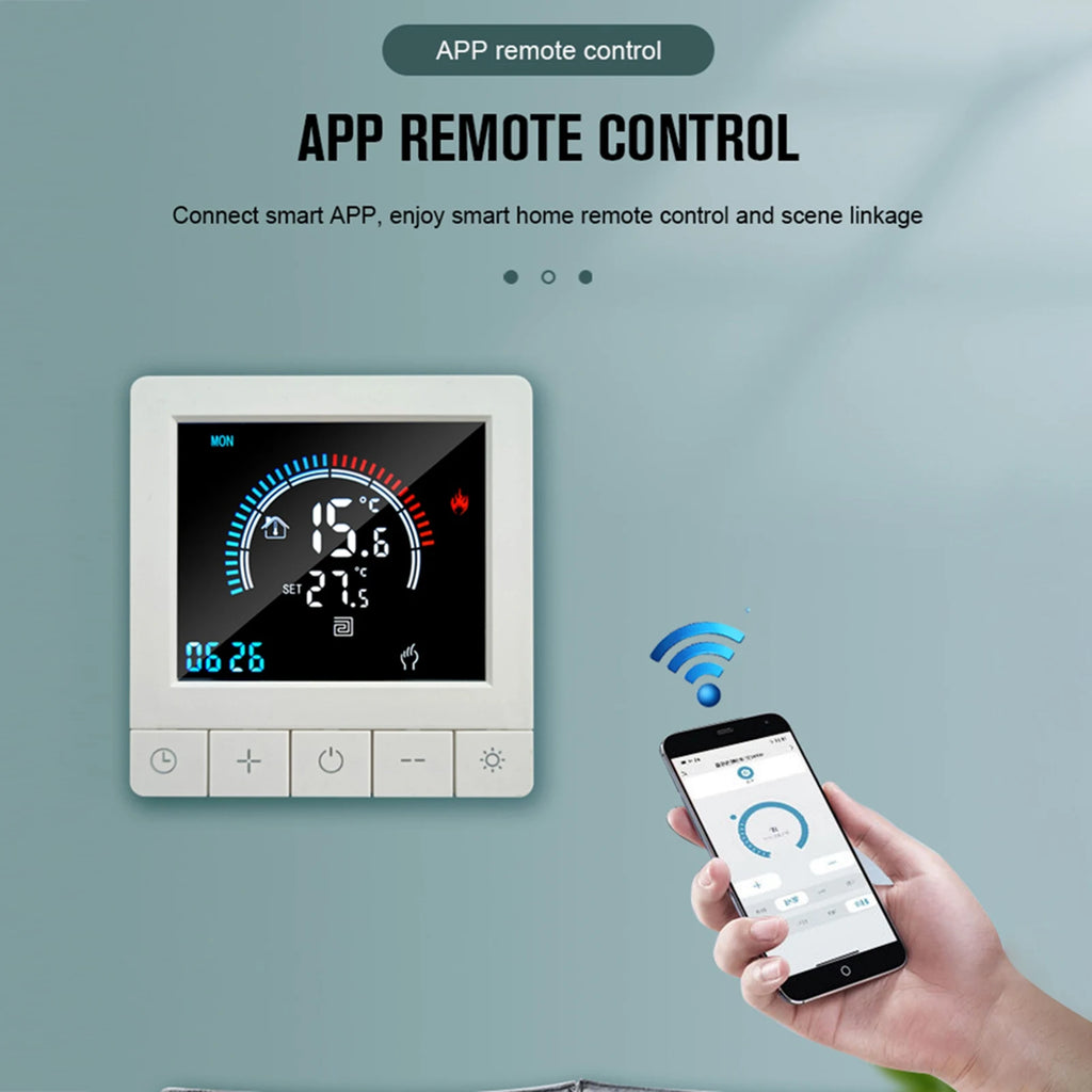 Intelligent Thermostat Wall Thermostat Programmable Digital Thermostat Floor Underfloor Temperature Controller LCD Color Screen